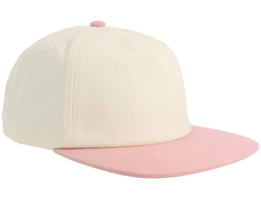 Wovencaps Unisex Beige Light Pink Snapback Cap