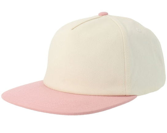 Wovencaps Unisex Beige Light Pink Snapback Cap