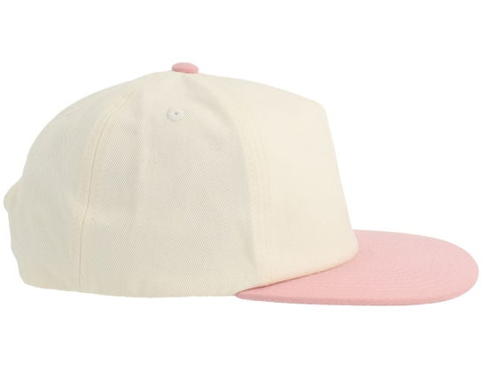 Wovencaps Unisex Beige Light Pink Snapback Cap
