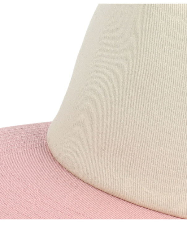 Wovencaps Unisex Beige Light Pink Snapback Cap