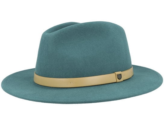 Wovencaps Unisex Green Wool Felt Fedora Hat