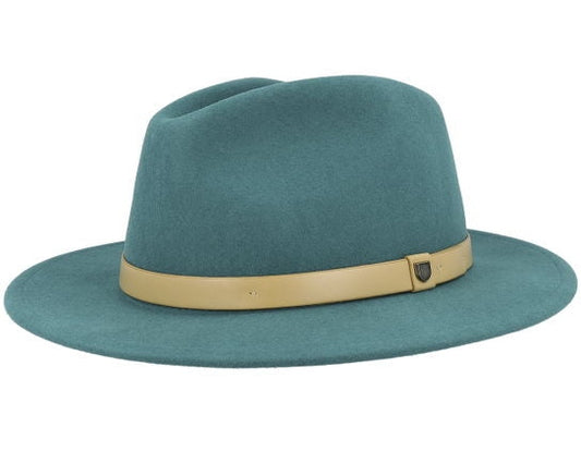 Wovencaps Unisex Green Wool Felt Fedora Hat