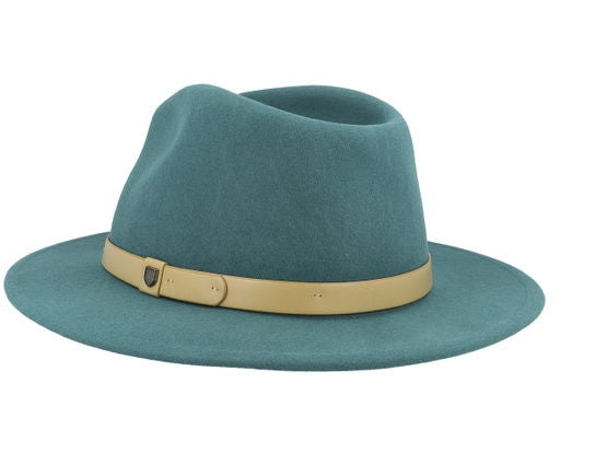 Wovencaps Unisex Green Wool Felt Fedora Hat