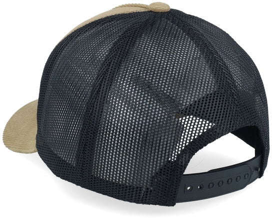 Wovencaps Unisex Khaki Black A-Frame Trucker Cap